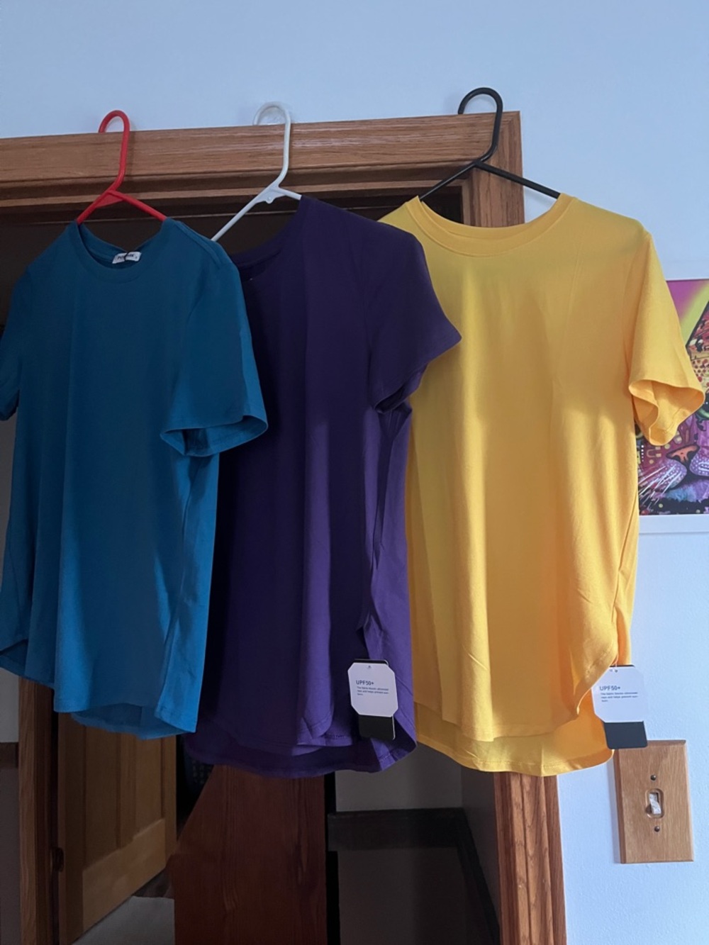 Women’s Short Sleeve Tee - Yellow, Teal and Purple